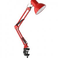 Светильник настольный струбцина Е27 Ultraflash UF-312P C04 красный 60Вт (20)