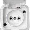 Розетка Пралеска IP54 1-ая белый б/з (60)