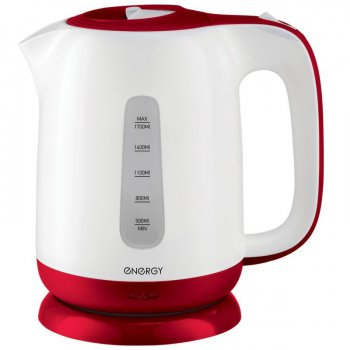 Чайник электрический пластик Energy E-274 1.7л 2200Вт красно-белый (12)
