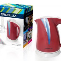 Чайник электрический пластик Ergolux ELX-KP03-C73 2л 2300Вт вишневый (8)