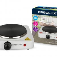 Электроплитка 1конфорка Ergolux ELX-EP03-C01 1000Вт диск белый (12)