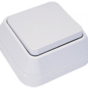 Выключатель Makel накладной 1 кл. белый (10/100)