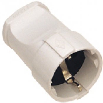 Штепсельное гнездо Makel белый с заземлением (50)