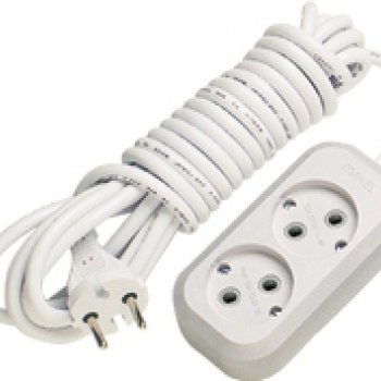 Удлинитель 2гнезда  5м без заземления 10А Makel (12/48)