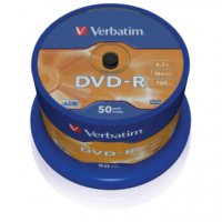 Диск DVD-R Verbatim 16х Cake box (50/200)