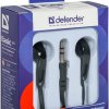 Наушники вкладыши Defender Basic-610 черный (50)#