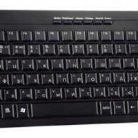 Клавиатура Perfeo Compact USB, мультимедийная, черный беспроводная (1/20)
