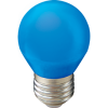 Лампа диодная шар G45  5Вт Е27 Ecola матовая синий (10/100)