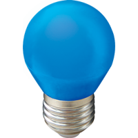Лампа диодная шар G45  5Вт Е27 Ecola матовая синий (10/100)