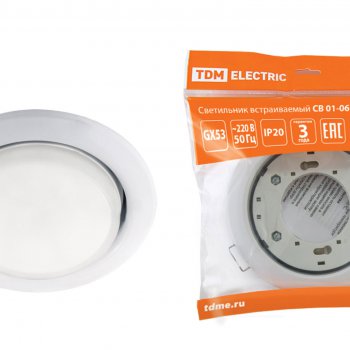 Светильник точечный GX53 белый TDM (100)
