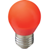 Лампа диодная шар G45  5Вт Е27 Ecola матовая красный (10/100)