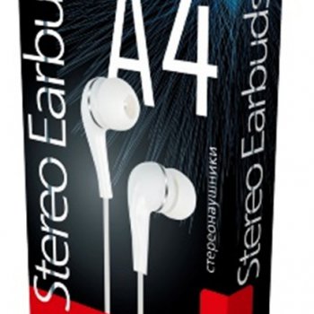 Наушники вкладыши SmartBuy   012K A4 белый коробка (60)