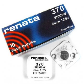 Батарейка часовая 370 SR920W (G6) Renata 1xBL (10)