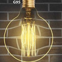 Лампа накаливания шар G95 60Вт Е27 Uniel Vintage Golden (20)