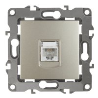 Механизм розетки Эра 12 RJ11 шампань (10)