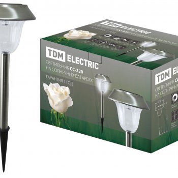 Светильник на солнечной батарее TDM СС-320 1LED 37см сталь (24)