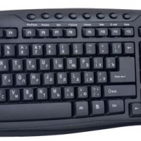 Клавиатура Perfeo 5000 Ellipse, USB, мультимедийная, черный беспроводная (PF-5000) (1/20)