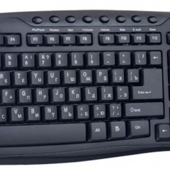 Клавиатура Perfeo 5000 Ellipse, USB, мультимедийная, черный беспроводная (PF-5000) (1/20)