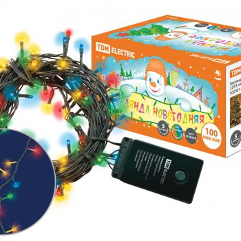 Гирлянда TDM 100 ламп MULTI 5м 8 режимов IP20 (60)