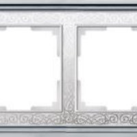 Рамка PalacioGracia хром/белый 4-ая (5)