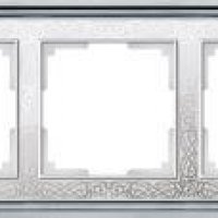 Рамка PalacioGracia хром/белый 5-ая (5)