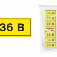 Наклейка  "36В" (35х100мм) TDM (21)