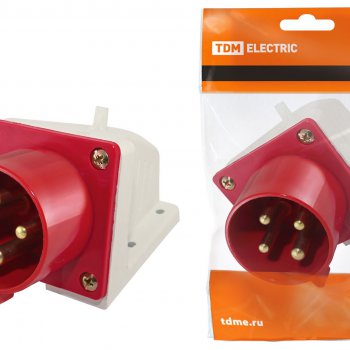 Вилка 514 3Р+РЕ 16А 380В IP44 TDM (10)