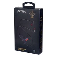 Гарнитура вкладыши Perfeo Bells Bluetooth магнитное крепление microSD 90мАч черный (25)
