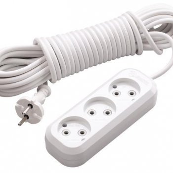 Удлинитель 3гнезда  5м без заземления 10А Makel (12)