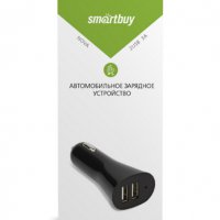 Адаптер авто USBx2 SmartBuy 7000 Nova 3А черный (100)