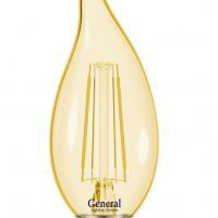 Лампа филамент свеча на ветру  7Вт Е14 2700К 430Лм General золотой (10/100)