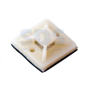 Площадка под хомут 20х20 самоклеящаяся белый 10шт Rexant