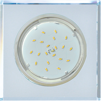 Ecola GX53 H4 5311 Glass Стекло Квадрат скошенный край Хром - хром (зеркальный) 38x120x120 (к+)