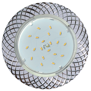 Ecola GX53 H4 DL5381  светильник встраив. без рефл. Сетка Белый/Алюм 20x110 (к+)