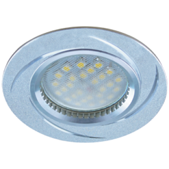 Ecola MR16 DL3181 GU5.3 Светильник встр. литой (скрытый крепеж лампы) матовый Хром/Алюм Вихрь 23x78