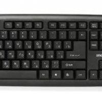 Клавиатура SmartBuy 112 ONE USB, (лат/рус - бел/оранж), черный (1/20)