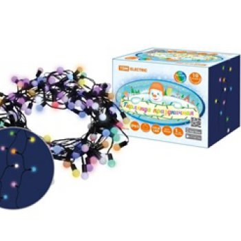 Гирлянда TDM 100LED MULTI Шарики 10м черный шнур посл. подкл. IP65 (12)