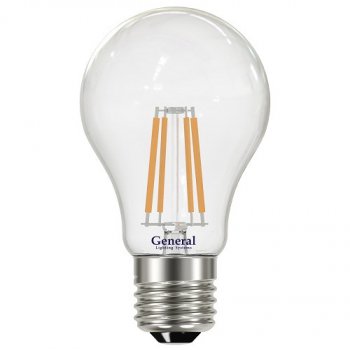 Лампа филамент A60 15Вт Е27 6500К 1330Лм General (10/100)