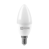 Лампа диодная свеча  6Вт Е14 6500К 540Лм InHome (10)