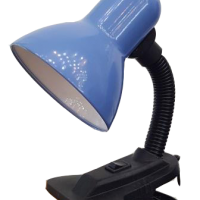 Светильник настольный прищепка Е27 General GTL-023 синий пакет 60Вт (24)