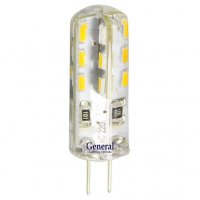 Лампа диодная G4 220В  3Вт 2700К 105Лм General силикон (5/100)