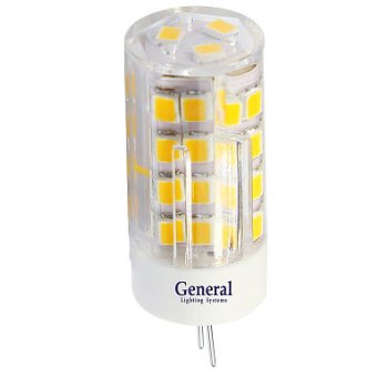 Лампа диодная G4 220В 5Вт 4500К 360Лм General пластик (5/100)