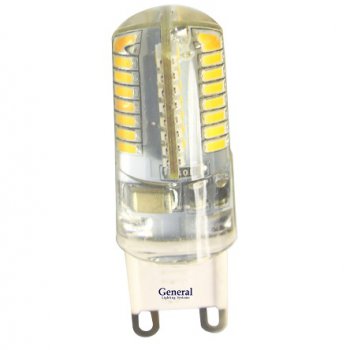 Лампа диодная G9 5Вт 2700К 265Лм General силикон (5/100)