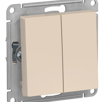 Механизм выключателя Atlas 2кл проходной бежевый (20)