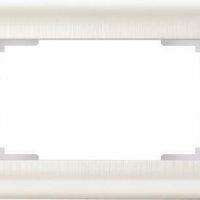 Рамка Werkel Stream 1-ая для 2-й розетки перламутр рифл (10)