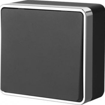 Выключатель Werkel Gallant 1кл черный/хром (10)