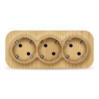 Розетка IONICH 3-ая сосна с/з (10/80)