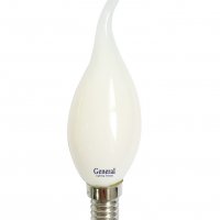 Лампа филамент свеча на ветру  7Вт Е14 2700К 430Лм General матовая (10/100)