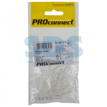 Дюбель-хомут  5-10 белый 10шт Proconnect