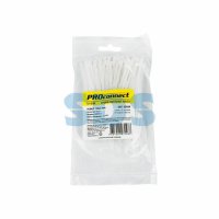 Хомут 2.5x100 белый 100шт Proconnect (10)